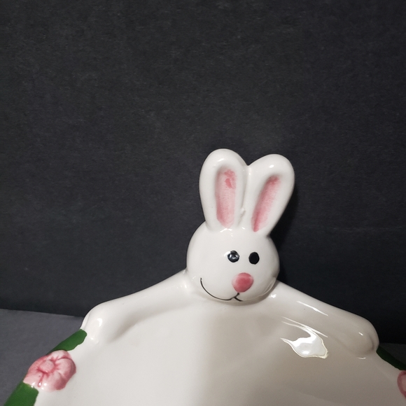 Vintage 1996 GALERIE AU CHOCOLAT Easter Rabbit Candy Dish - Picture 3 of 7